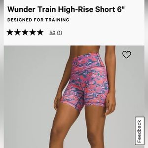 Lululemon Wunder Train High Rise Biker Short